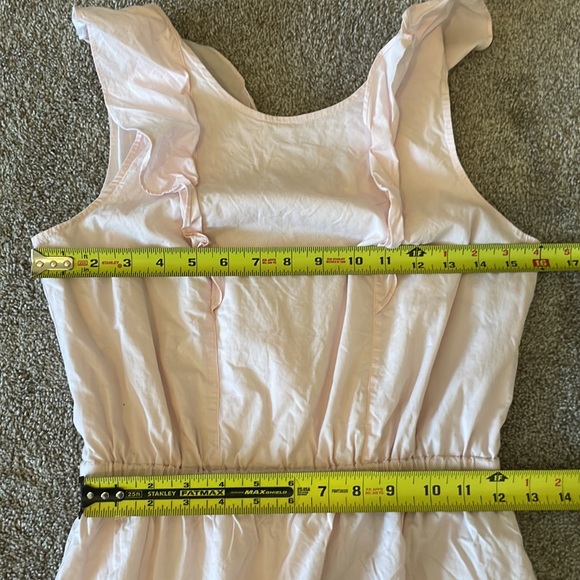 J.Crew Factory Light Pink Cotton Ruffle Shift Short Casual Dress - Picture 9 of 9